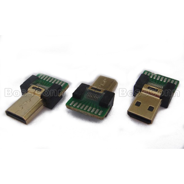 micro hdmi male connector, with pcb